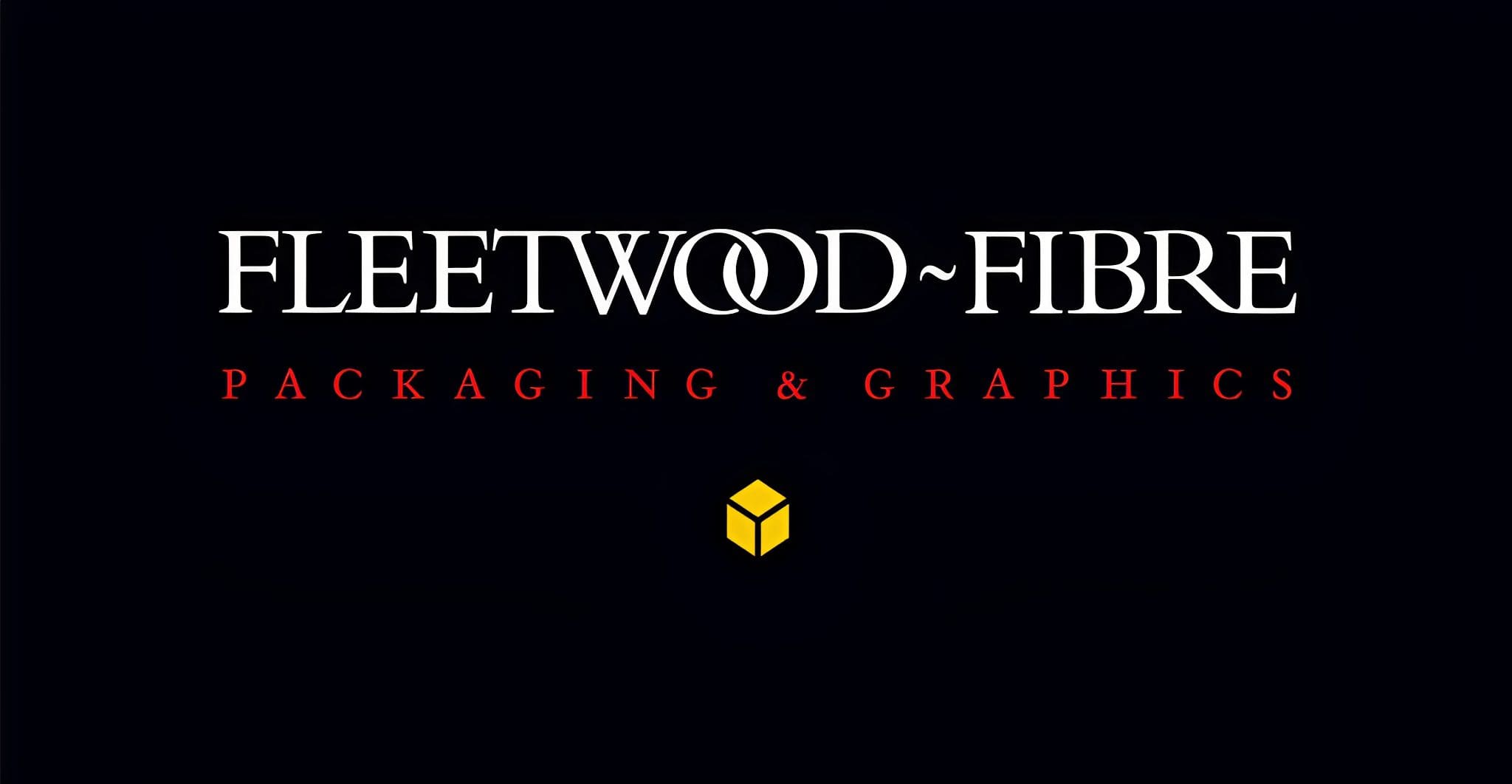 Fleetwood Fibre logo with packaging graphics.