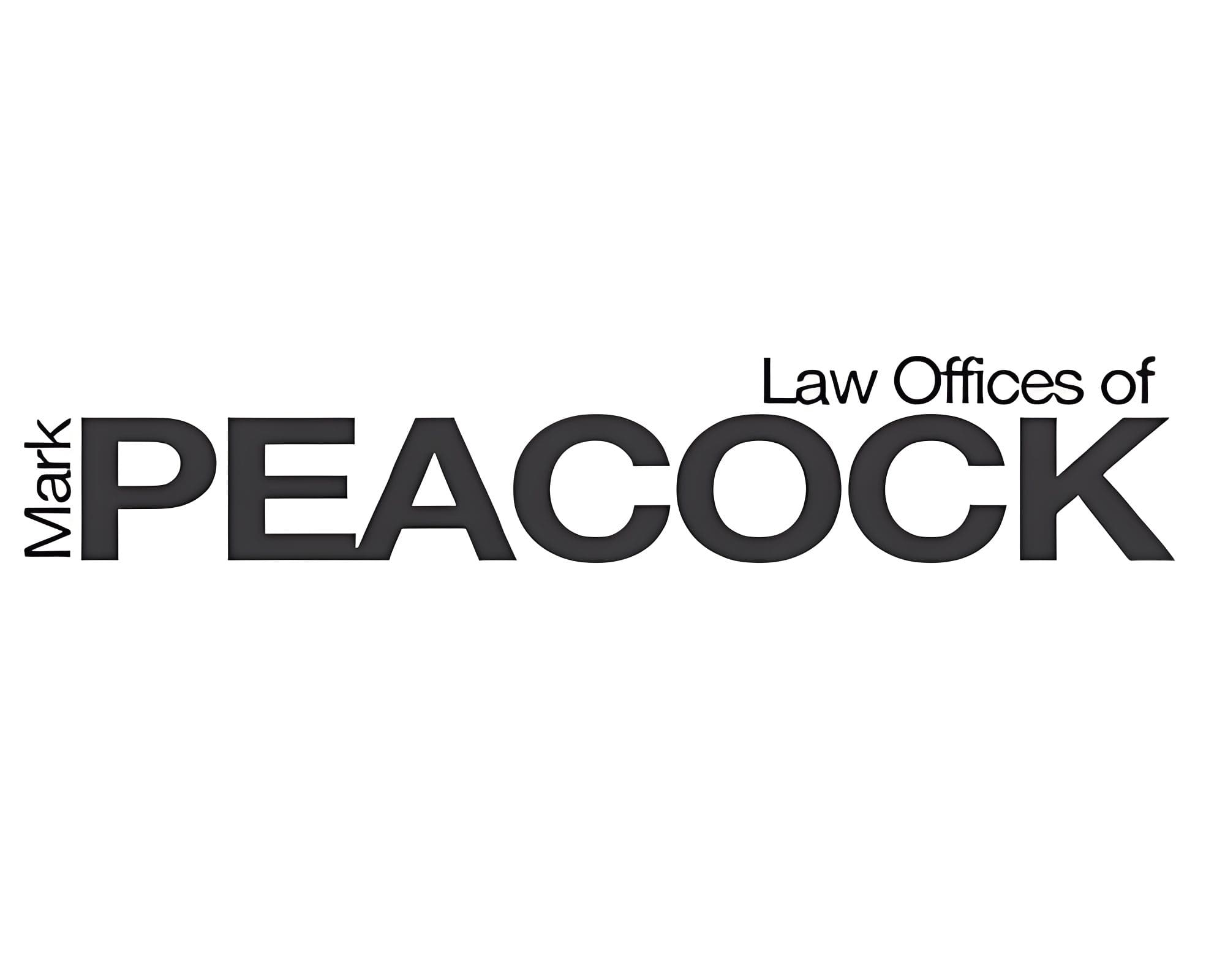 Law Offices of Mark Peacock logo.
