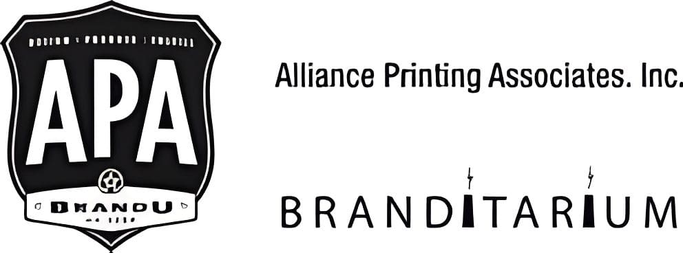 Logos of APA and Branditarium companies.