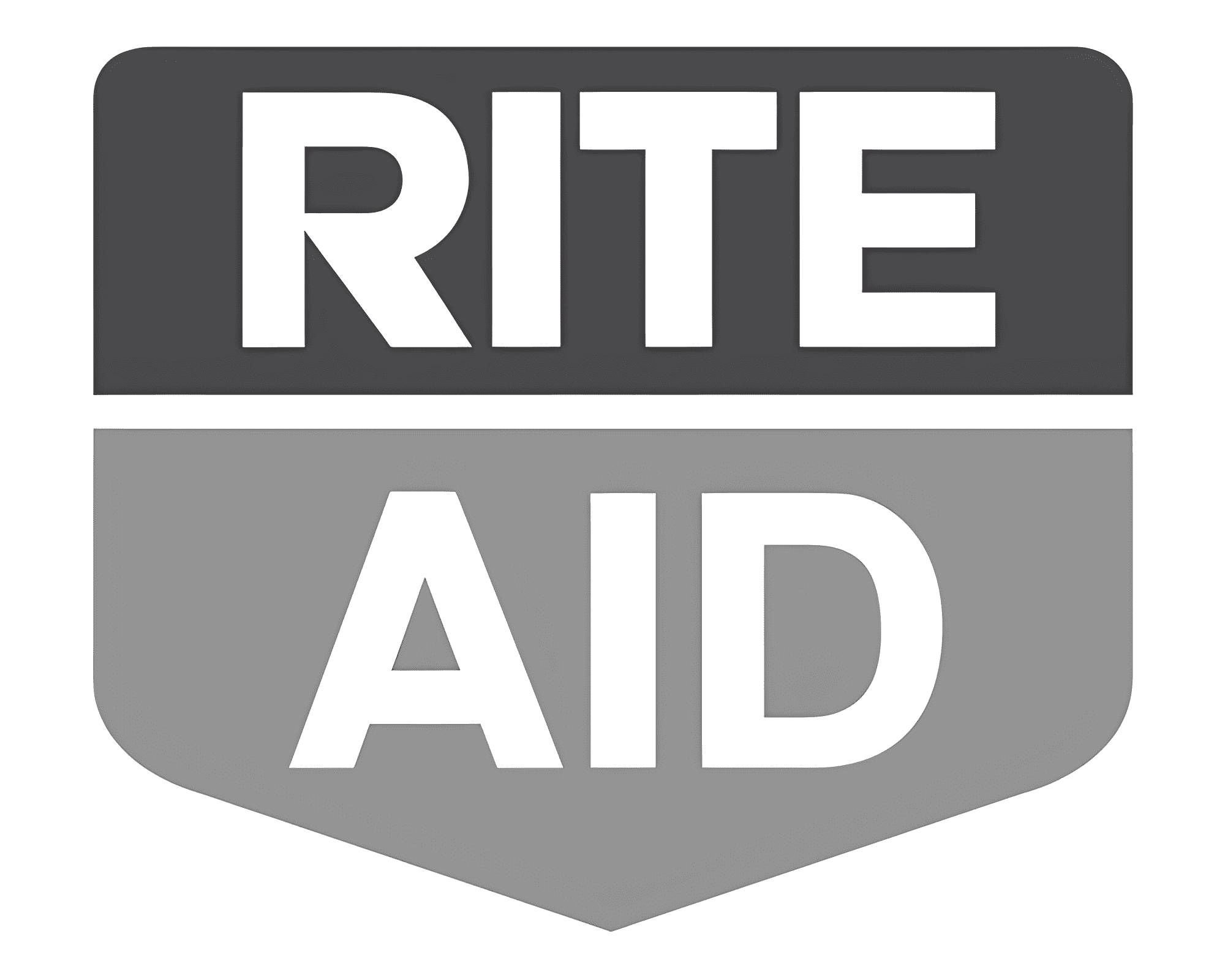 Rite Aid logo in grayscale design.