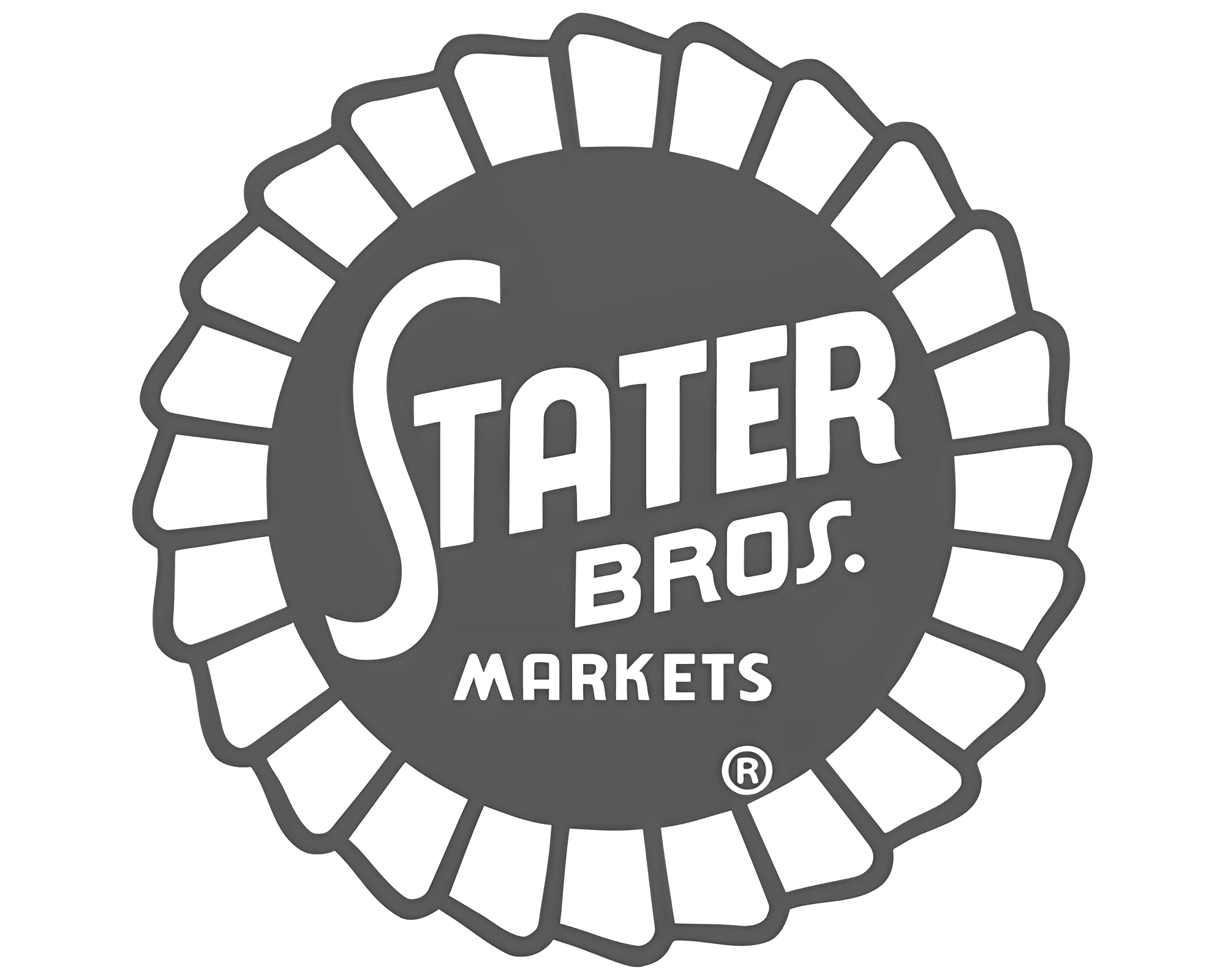 Stater Bros Markets logo in black and white.