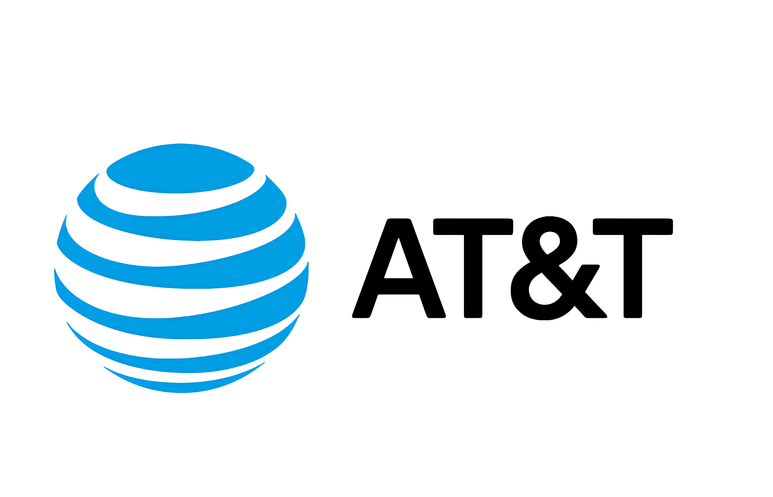 AT&T logo with blue globe design.